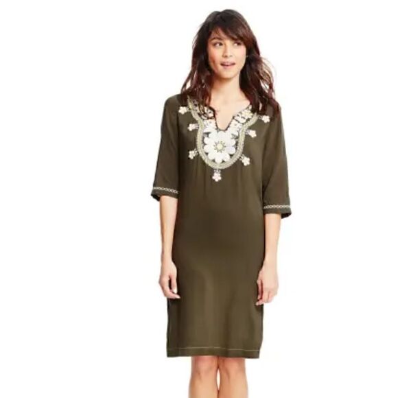 Boden Dress Womens Size 6 R shift Arianne Embroidered Floral Boho Resort - Picture 1 of 10